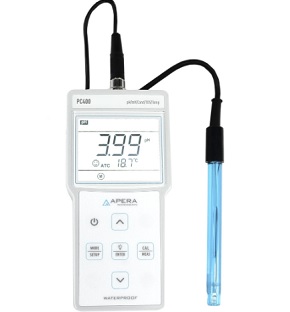 Máy đo pH/độ dẫn/TDS/mV/nhiệt độ cầm tay Apera PC400